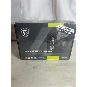 MSI - MAG A750GL PCIE 5 750W ATX 3.1 Full Modular 80+ Gold Gaming Power Supply